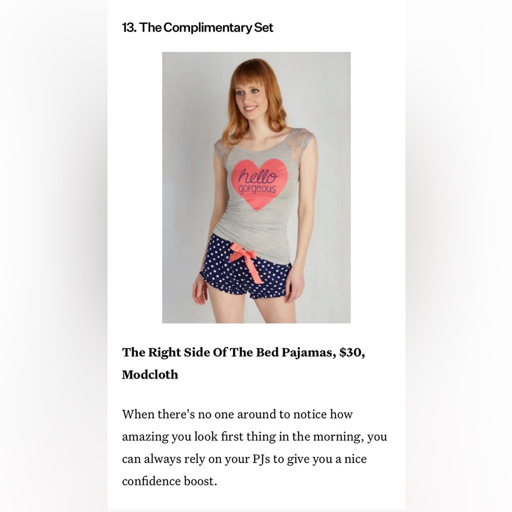 Modcloth Hello Gorgeous PJ Short Set - Picture 7 of 7